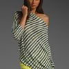 Bcbgmaxazria Asymmetrical Striped Blouse in Multicolor (lime multi) - Lyst