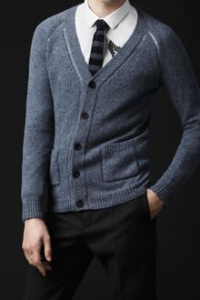 Burberry Prorsum Openstitch Detail Cashmere Cardigan - Lyst