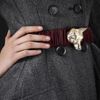 Burberry Prorsum Fur Collar Herringbone Top Coat in Gray (mid grey) - Lyst