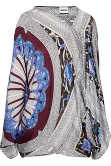 Emilio Pucci Scarf print Silk Top - Lyst