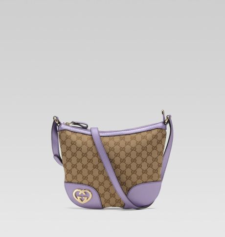 interlocking heartshaped messenger lovely bag gucci beige purple fullscreen