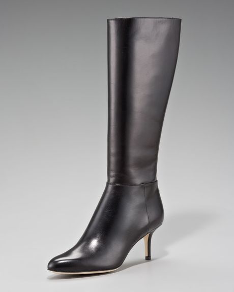 Jimmy Choo Kent Fitted Almondtoe Boot in Brown - Lyst
