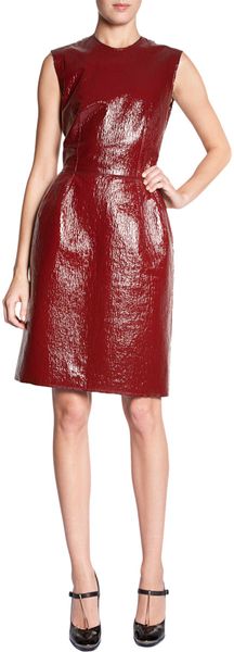 Lanvin Patent Sheath Dress - Lyst