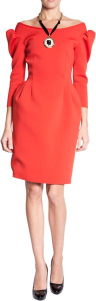 Lanvin Puff Sleeve Dress - Lyst
