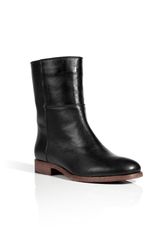 L'Autre Chose Black Flat Ankle Boots
