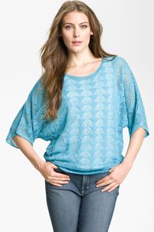 Payton Open Stitch Dolman Sleeve Sweater - Lyst