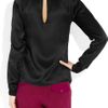 Temperley London Delilah Crossover Silksatin Top in Black - Lyst
