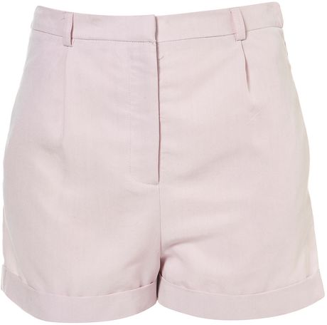 Topshop Pink Cupro Shorts in Pink - Lyst