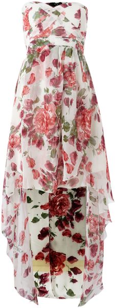Ax Paris Ax Paris Floral Print Drop Back Dress - Lyst