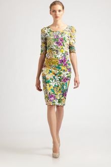 Dolce & Gabbana Ruched Silk Charmeuse Dress - Lyst