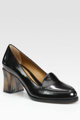 Fendi Austen Leather Loafer Pumps