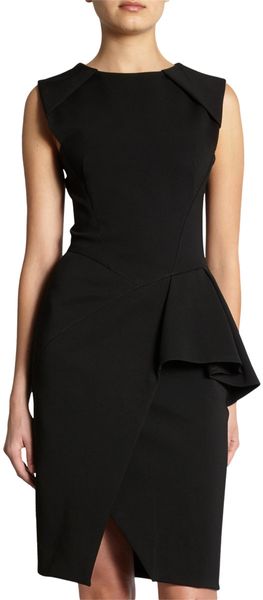 J. Mendel Asymmetric Peplum Dress - Lyst