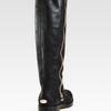 Jimmy Choo Doreen Oiled Leather Knee High Biker Boots in Black - Lyst