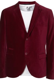 Topman Berry Velvet Skinny Blazer - Lyst
