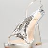 Christian Louboutin Roxy Muse Specchio Chainmaille Wedge in Silver - Lyst