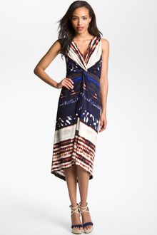 Suzi Chin For Maggy Boutique Front Knot Jersey Dress - Lyst