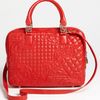Versace Versace Linea Leather Satchel in Red (rosso) - Lyst