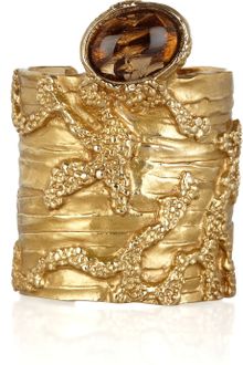 Yves Saint Laurent Arty Goldplated Glass Cuff - Lyst