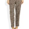 J.crew Café Leopardprint Cropped Linen Pants in Animal (leopard) - Lyst