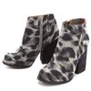 Jeffrey Campbell Hanger Suede Snow Leopard Print Booties in Gray (grey) - Lyst