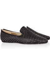 Jimmy Choo Wheel Studded Leather Loafers