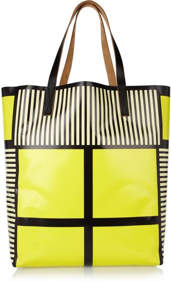 Marni Printed Vinyl and Leather Tote - Lyst