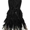 Oscar De La Renta Silk Taffeta Dress in Black - Lyst