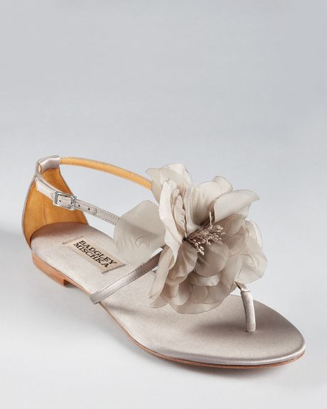 badgley mischka bridal flat sandals