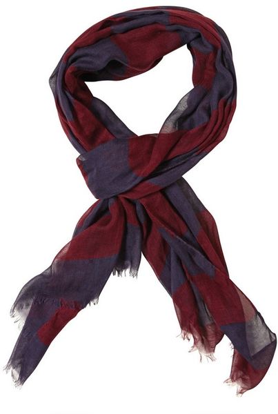 Burberry Prorsum Printed Modal Cashmere Light Gauze Scarf in Purple for Men (burgundy) - Lyst