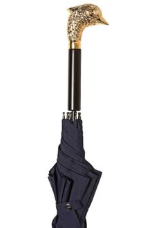 Burberry Prorsum Gold Finish Ornate Handle Nylon Umbrella - Lyst