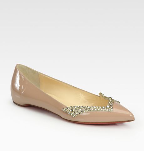 louboutin nude flat