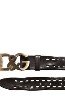 Dolce & Gabbana 35cm Perforated Leather Belt - Lyst