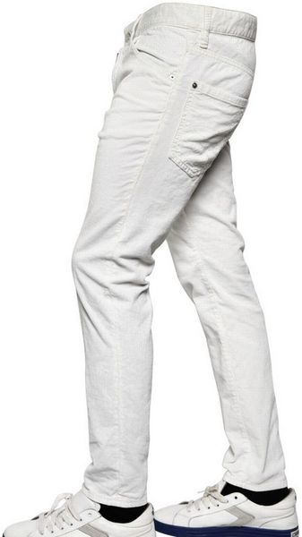 white corduroy jeans