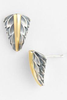 Elizabeth And James Audubon Feather Button Earrings - Lyst
