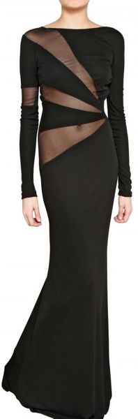 Emilio Pucci Silk Chiffon Viscose Jersey Long Dress - Lyst