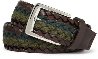 Etro Wovenleather and Cotton Belt - Lyst