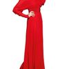 Giambattista Valli Single Sleeve Silk Georgette Long Dress in Red - Lyst