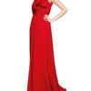 Giambattista Valli Single Sleeve Silk Georgette Long Dress in Red - Lyst