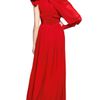 Giambattista Valli Single Sleeve Silk Georgette Long Dress in Red - Lyst