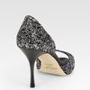 Jimmy Choo Logan Glitter Dorsay Pumps in Silver - Lyst
