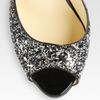 Jimmy Choo Logan Glitter Dorsay Pumps in Silver - Lyst