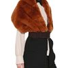 Marni Rex Rabbit On Wool Crepe Shawl in Brown (black) - Lyst