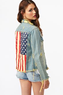 Nasty Gal Americana Denim Jacket - Lyst