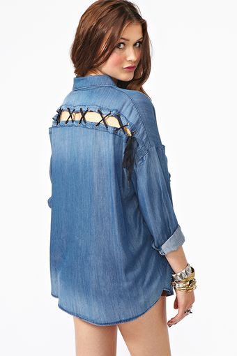 Nasty Gal Denim Dream Shirt - Lyst