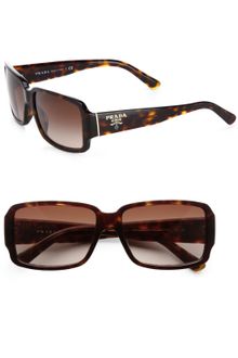 Prada Rectangular Full Rim Acetate Sunglasses - Lyst