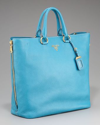 Prada Vitello Daino Tote - Lyst