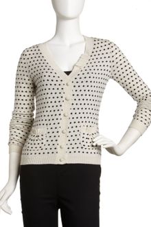 RED Valentino Polkadot Cardigan - Lyst