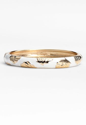 Sequin Small Seashell Enamel Bangle - Lyst