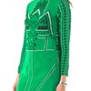 Tibi Printed Eyelet Shift Dress in Green (emerald) - Lyst
