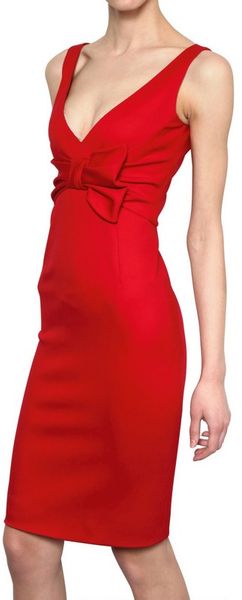 Valentino Techno Couture Wool Jersey Dress - Lyst